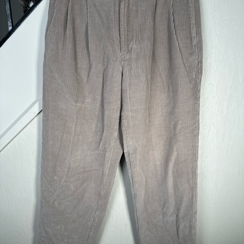 Vtg Brooks Brothers Beige Corduroy Pants Measure 33x30 Pleats, Cuffs 100% Cotton